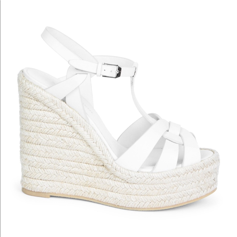Authentic Tribute wedges in white size 38